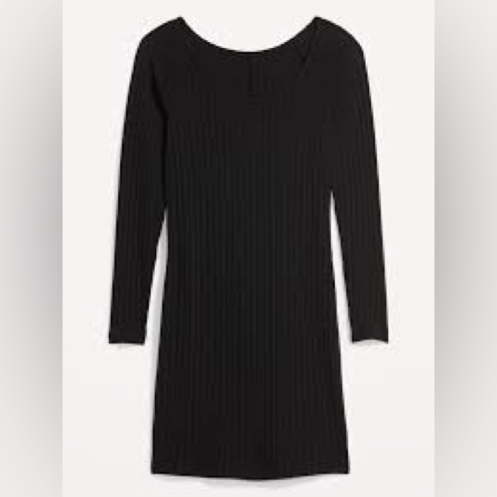 OLD NAVY Mini Dress Knit Bodycon Fitted size 2XL Ribbed NEW Little Black dress